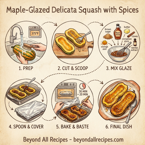 Maple-Glazed Delicata Squash with Spices instructions