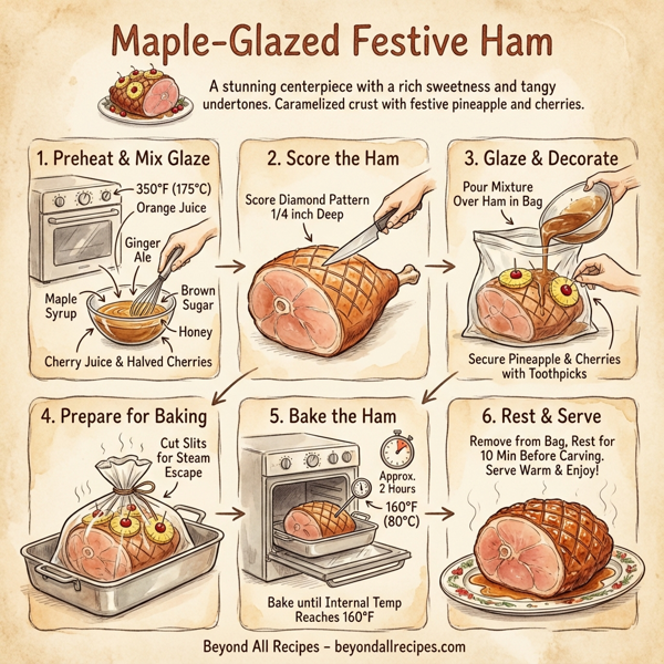 Maple-Glazed Festive Ham instructions