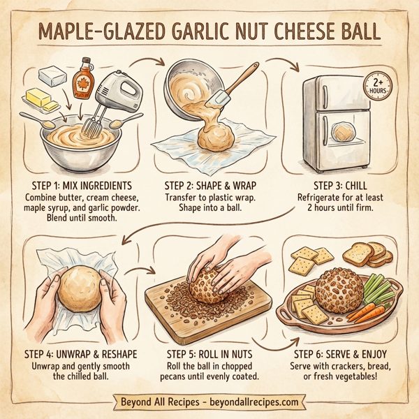 Maple-Glazed Garlic Nut Cheese Ball instructions