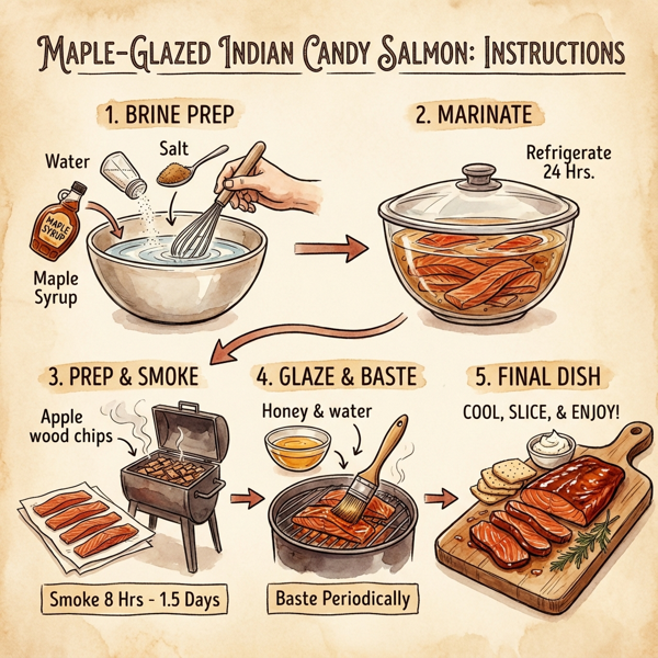 Maple-Glazed Indian Candy Salmon instructions
