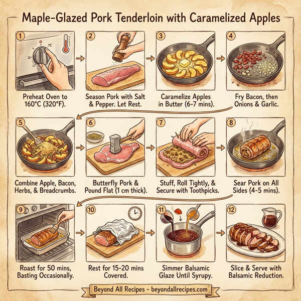 Maple-Glazed Pork Tenderloin with Caramelized Apples instructions