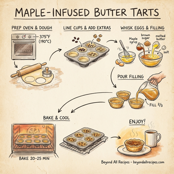 Maple-Infused Butter Tarts with Raisins and Walnuts instructions