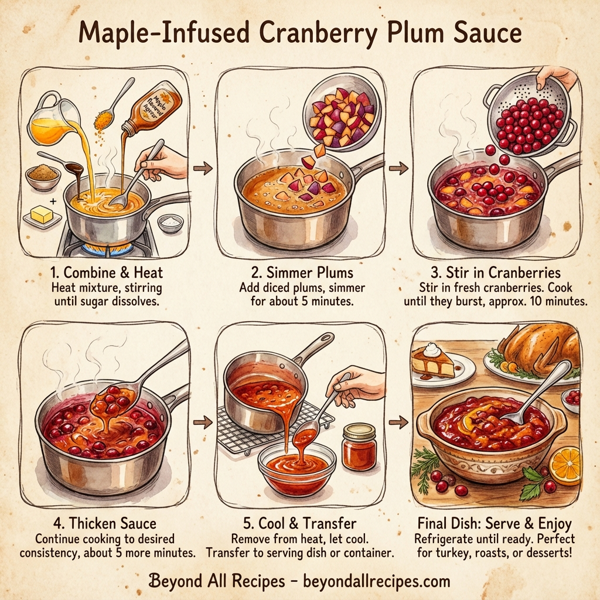 Maple-Infused Cranberry Plum Sauce instructions