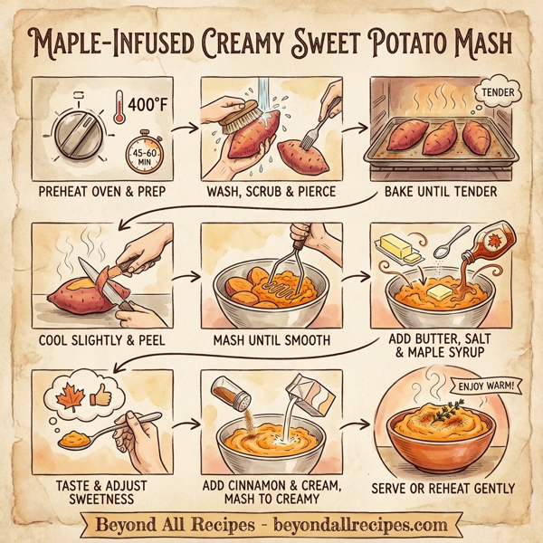 Maple-Infused Creamy Sweet Potato Mash instructions