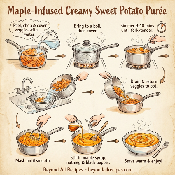 Maple-Infused Creamy Sweet Potato Purée instructions