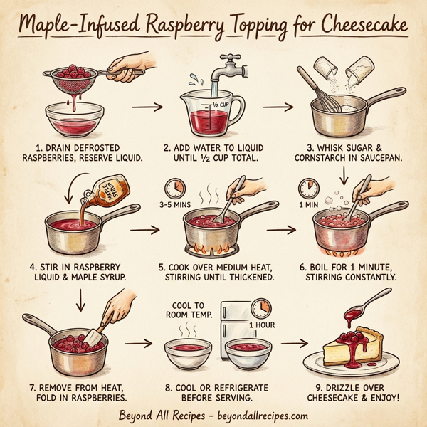 Maple-Infused Raspberry Topping for Cheesecake instructions