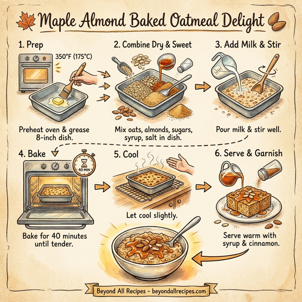 Maple Almond Baked Oatmeal Delight instructions