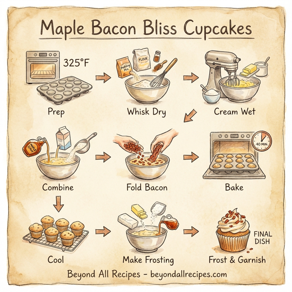 Maple Bacon Bliss Cupcakes instructions