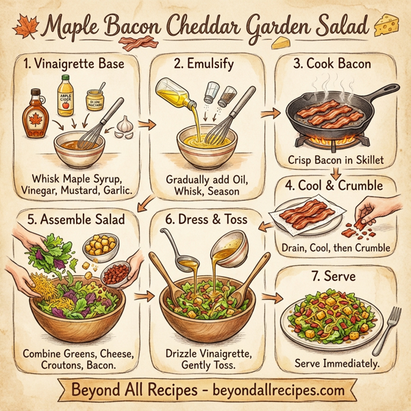 Maple Bacon Cheddar Garden Salad instructions