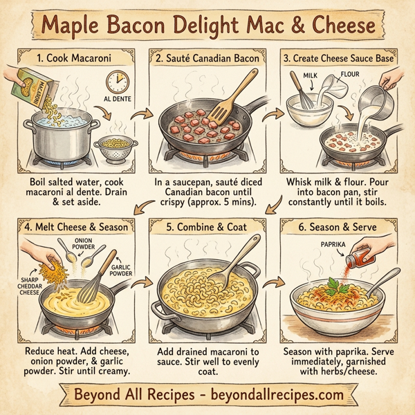 Maple Bacon Delight Mac & Cheese instructions