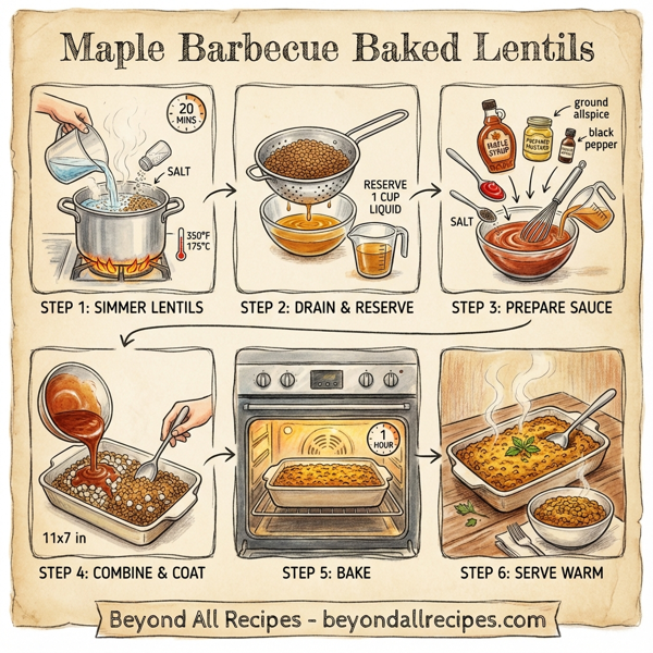 Maple Barbecue Baked Lentils instructions