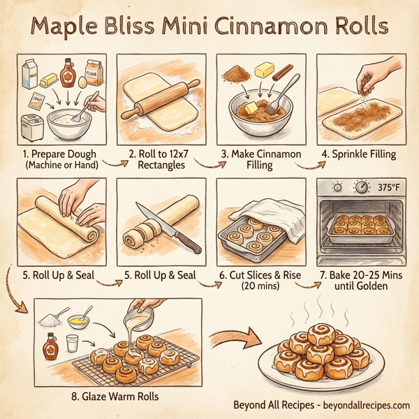 Maple Bliss Mini Cinnamon Rolls instructions