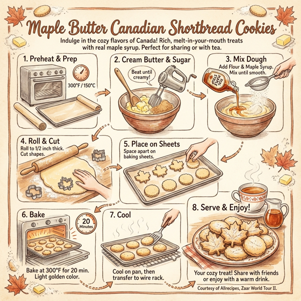 Maple Butter Canadian Shortbread Cookies instructions