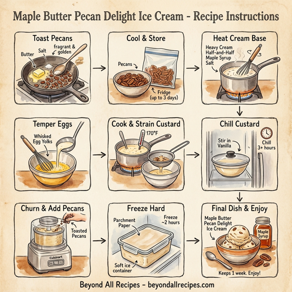 Maple Butter Pecan Delight Ice Cream instructions