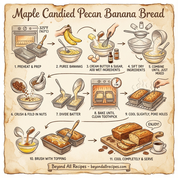 Maple Candied Pecan Banana Bread instructions