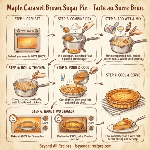 Maple Caramel Brown Sugar Pie instructions