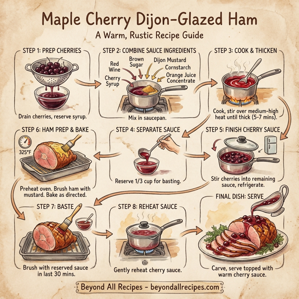 Maple Cherry Dijon-Glazed Ham instructions
