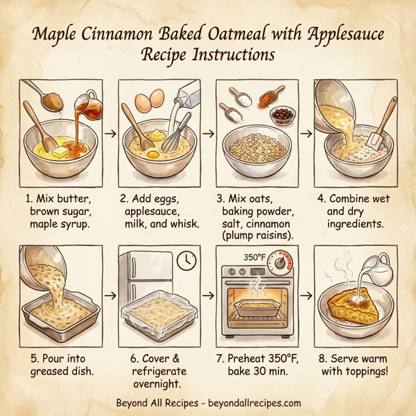 Maple Cinnamon Baked Oatmeal with Applesauce instructions