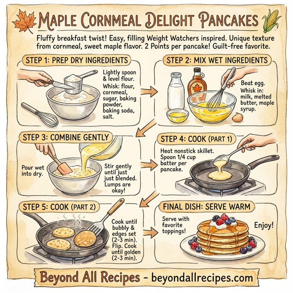 Maple Cornmeal Delight Pancakes instructions