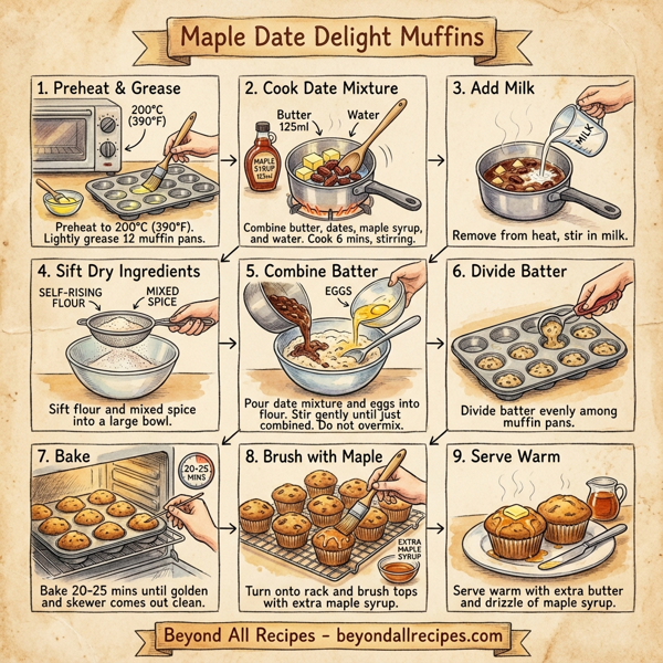 Maple Date Delight Muffins instructions