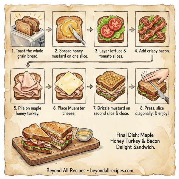 Maple Honey Turkey & Bacon Delight Sandwich instructions