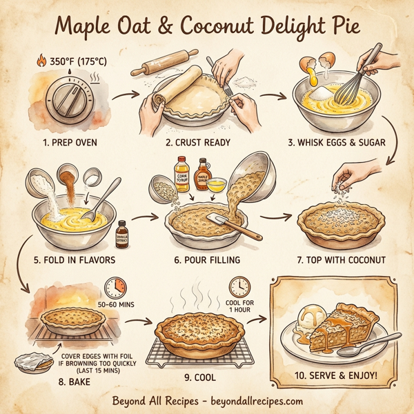 Maple Oat & Coconut Delight Pie instructions