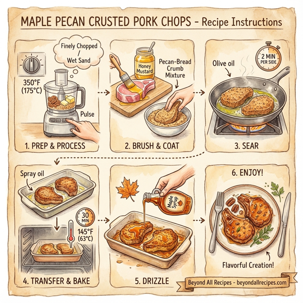 Maple Pecan Crusted Pork Chops instructions