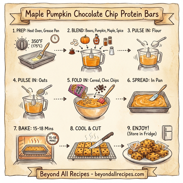 Maple Pumpkin Chocolate Chip Protein Bars instructions