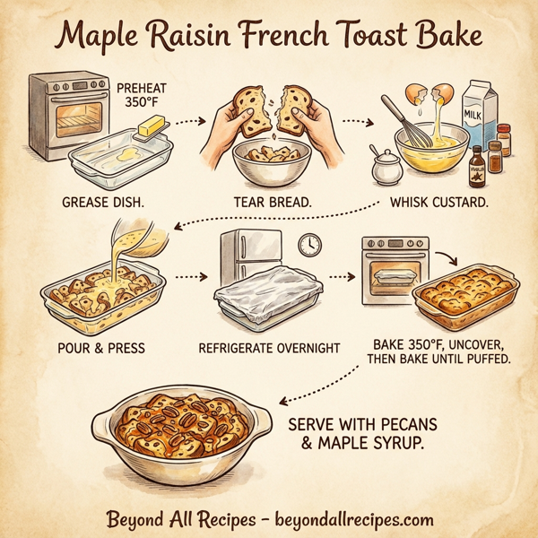 Maple Raisin French Toast Bake instructions