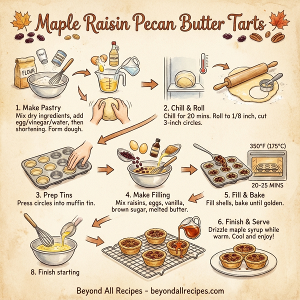 Maple Raisin Pecan Butter Tarts instructions