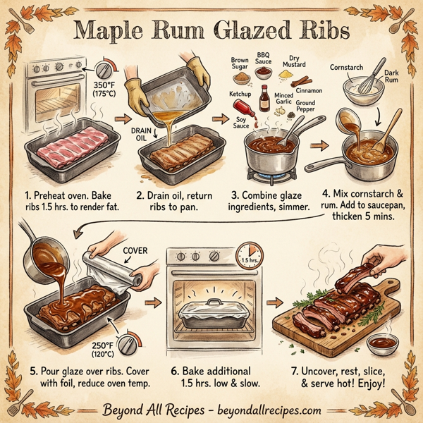 Maple Rum Glazed Ribs instructions