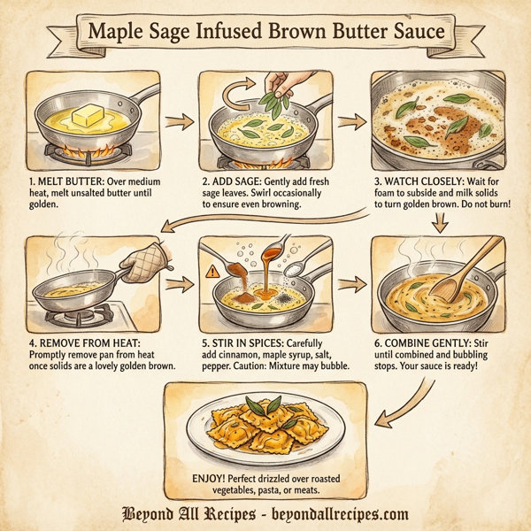 Maple Sage Infused Brown Butter Sauce instructions