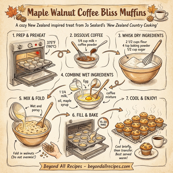 Maple Walnut Coffee Bliss Muffins instructions