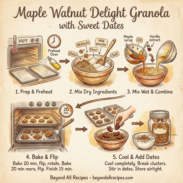 Maple Walnut Delight Granola with Sweet Dates instructions
