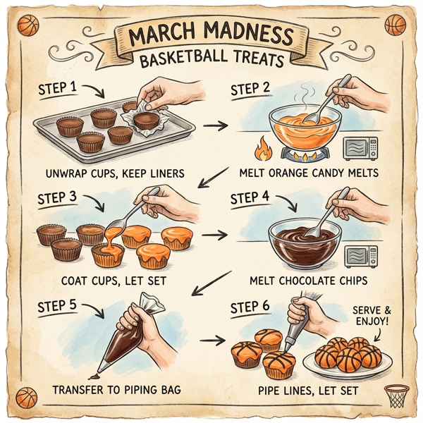 March Madness Basketball Treats instructions