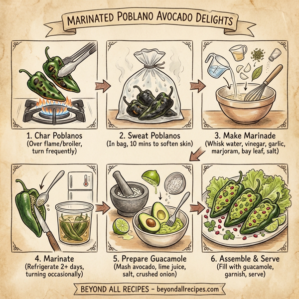 Marinated Poblano Avocado Delights instructions