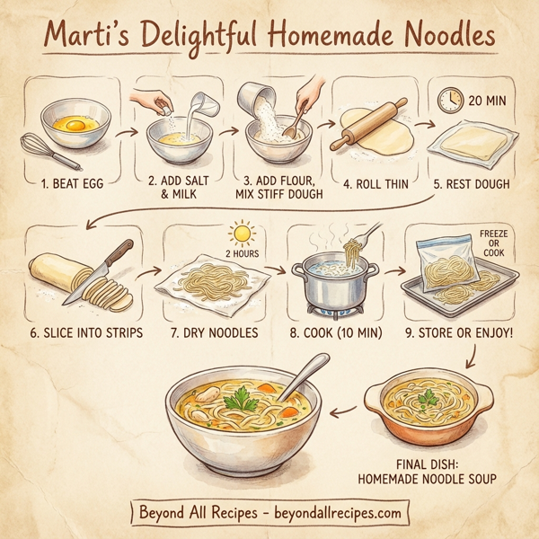 Marti's Delightful Homemade Noodles instructions
