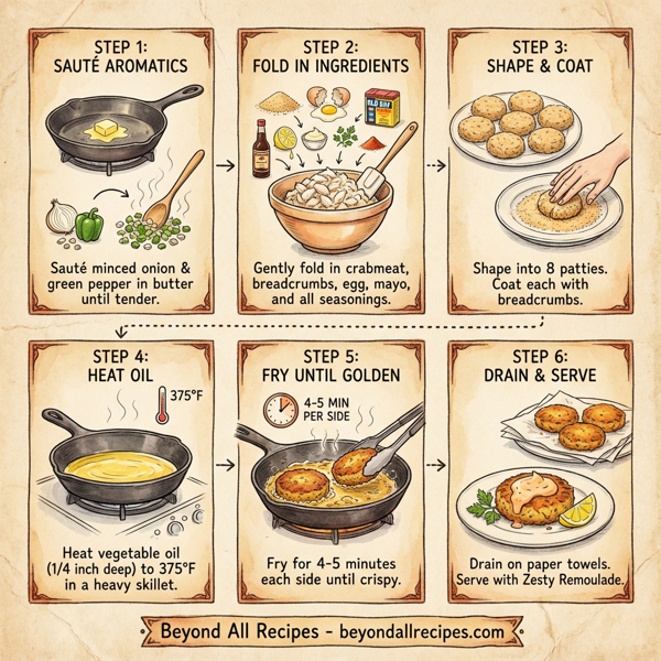 Maryland-Style Crab Cakes with a Zesty Remoulade instructions