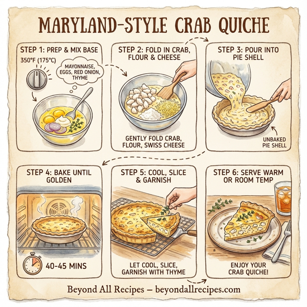 Maryland-Style Crab Quiche instructions
