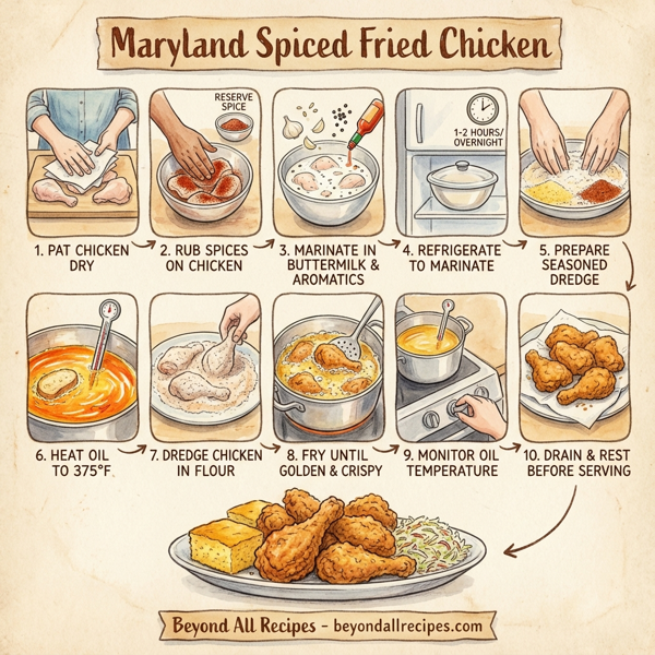Maryland Spiced Fried Chicken instructions