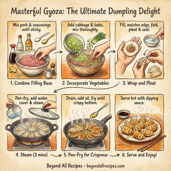 Masterful Gyoza: The Ultimate Dumpling Delight instructions