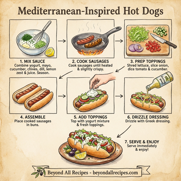 Mediterranean-Inspired Hot Dogs instructions