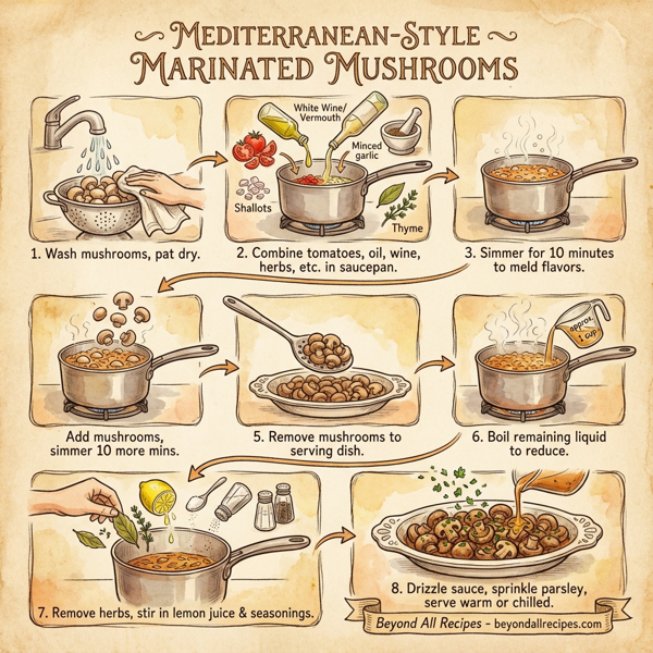 Mediterranean-Style Marinated Mushrooms instructions