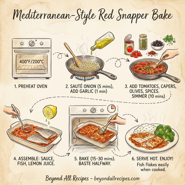 Mediterranean-Style Red Snapper Bake instructions
