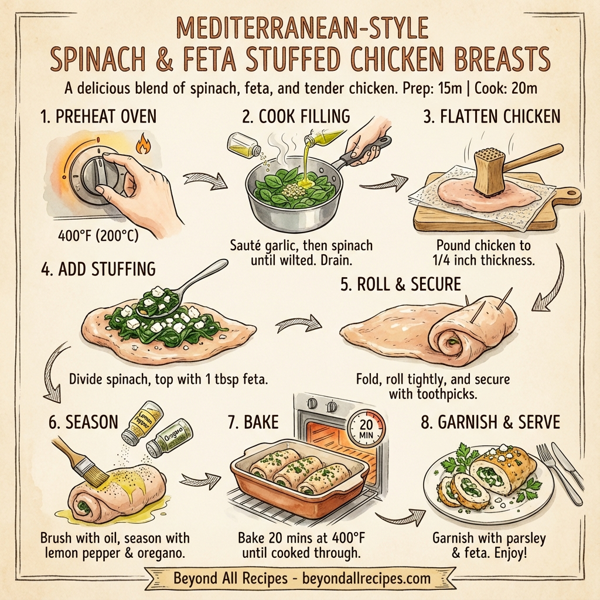 Mediterranean-Style Spinach & Feta Stuffed Chicken Breasts instructions
