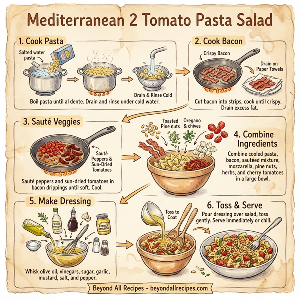 Mediterranean 2 Tomato Pasta Salad instructions