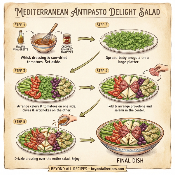 Mediterranean Antipasto Delight Salad instructions