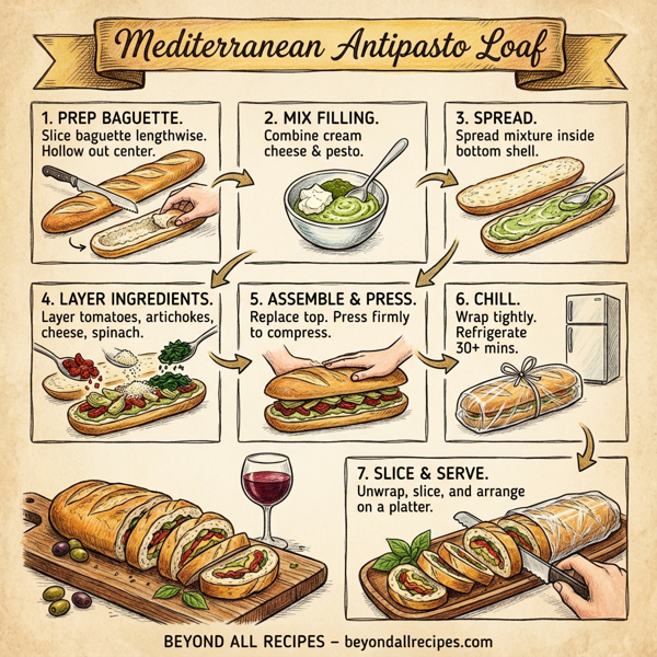 Mediterranean Antipasto Loaf instructions