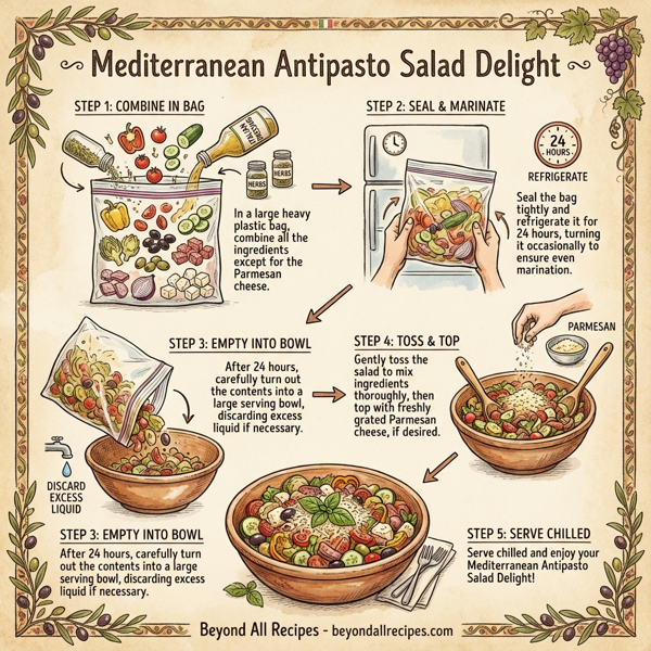 Mediterranean Antipasto Salad Delight instructions
