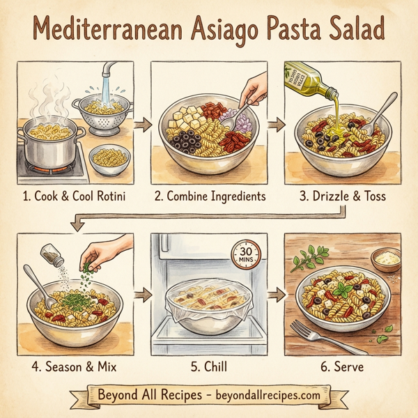 Mediterranean Asiago Pasta Salad instructions